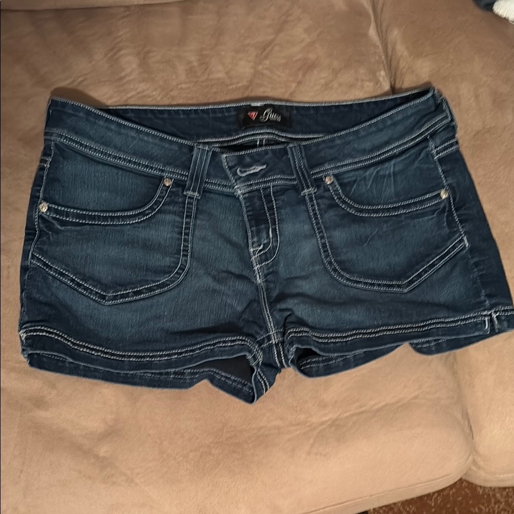 Guess Women's Blue Denim Shorts